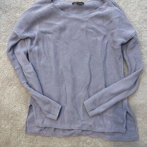 Vince Lavender Crewneck Open-Knit Sweater